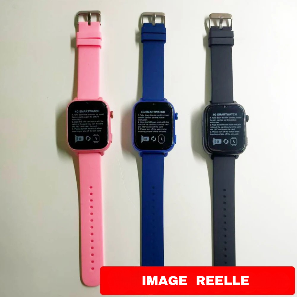 Montre Connectée Enfant 4G multifonctions avec GPS et Appel Vidéo – SOS, Suivi de Localisation, Caméra et Suivi d'Activité