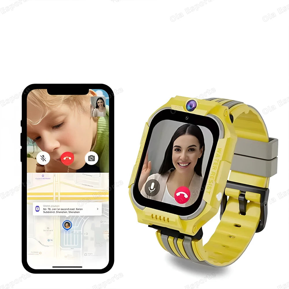 For Android IOS Kids 5G Smart Watch SOS GPS Location Sim Card Call Camera Child Smartwatch 1.83” WIFI Waterproof Watches Gifts