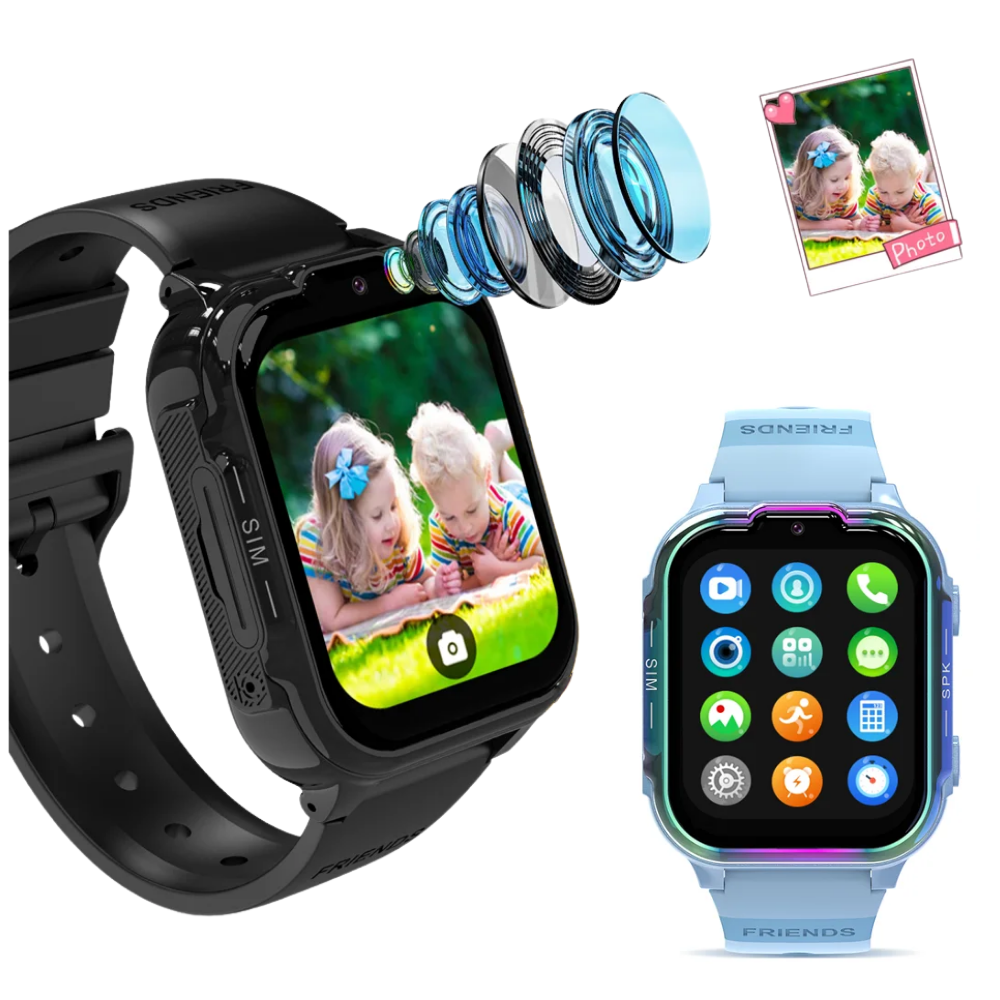 Montre Connectée Enfant GPS & Appel Vidéo – Étanche, WiFi, Caméra & Bouton SOS | Sécurité et Localisation Fiable