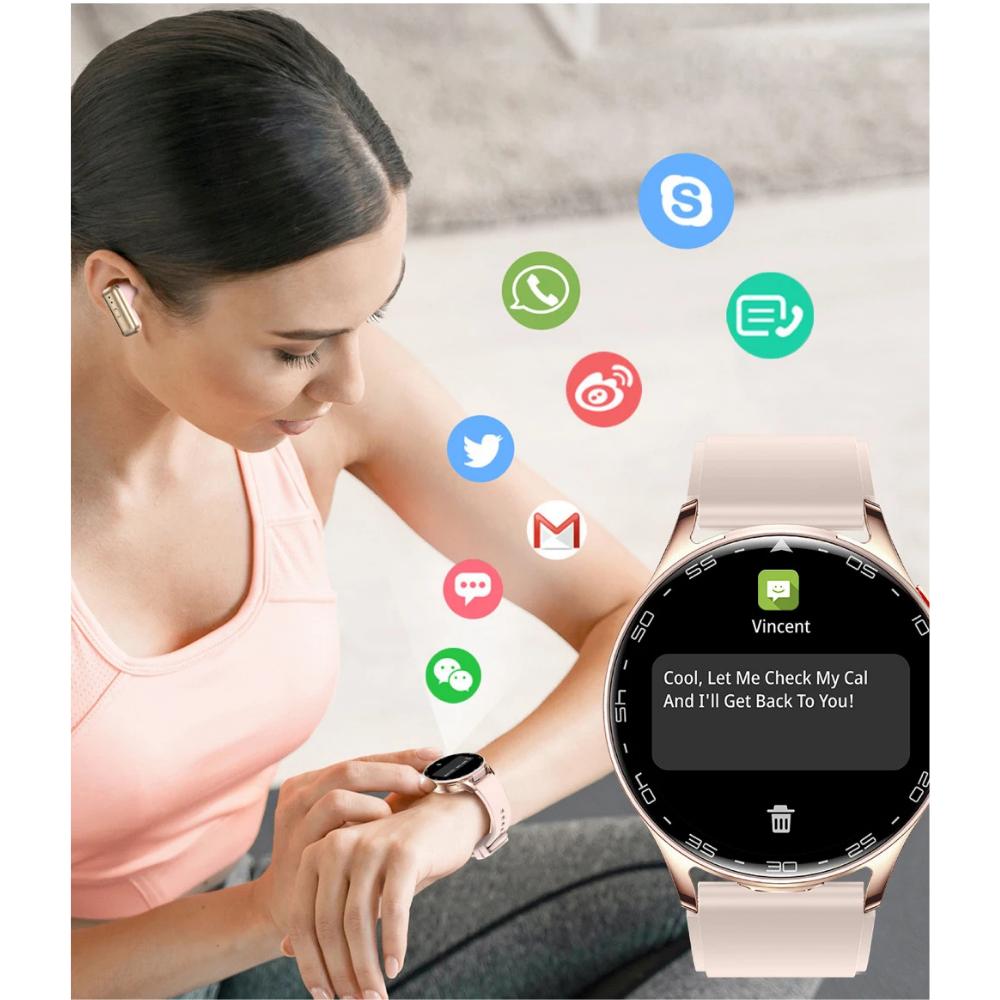 Montre Sport 1,39″ 2-en-1 | TWS + Suivi Activité + Santé