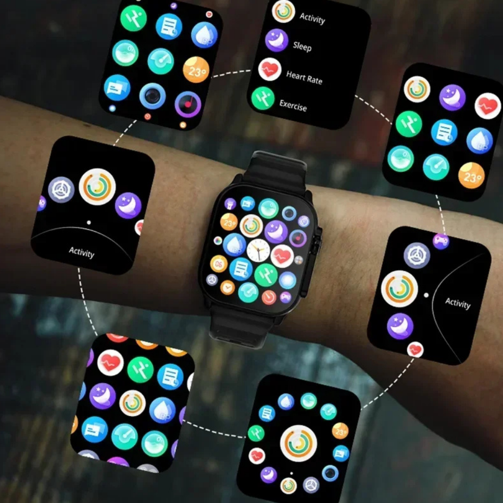 Montre Connectée T800 U2 49mm pour ados  GPS, NFC, Bluetooth & Jeux Nouvelle Édition 2024