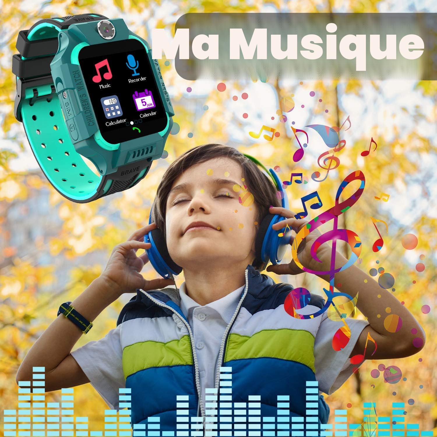montre connectée enfants multifonctions