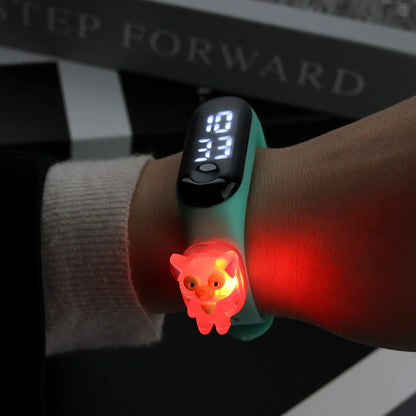 New Light Animal Children Watches For Girls Electronic Bracelet Sports Touch LED panda Doll Kids Watch Women Waterproof Clock