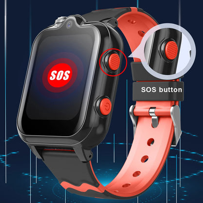 2025 New Smart Watches 4G Kids GPS AGPS LBS SOS Music Playback Dual Camera Smartwatch Waterproof 900mAh Boy Girl Children Gift