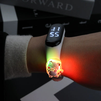 New Light Animal Children Watches For Girls Electronic Bracelet Sports Touch LED panda Doll Kids Watch Women Waterproof Clock