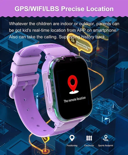 SIM Smart Watch Kids GPS WIFI Video Call SOS Waterproof Child For Xiaomi Smartwatch Camera Monitor Tracker Location Phone Watch