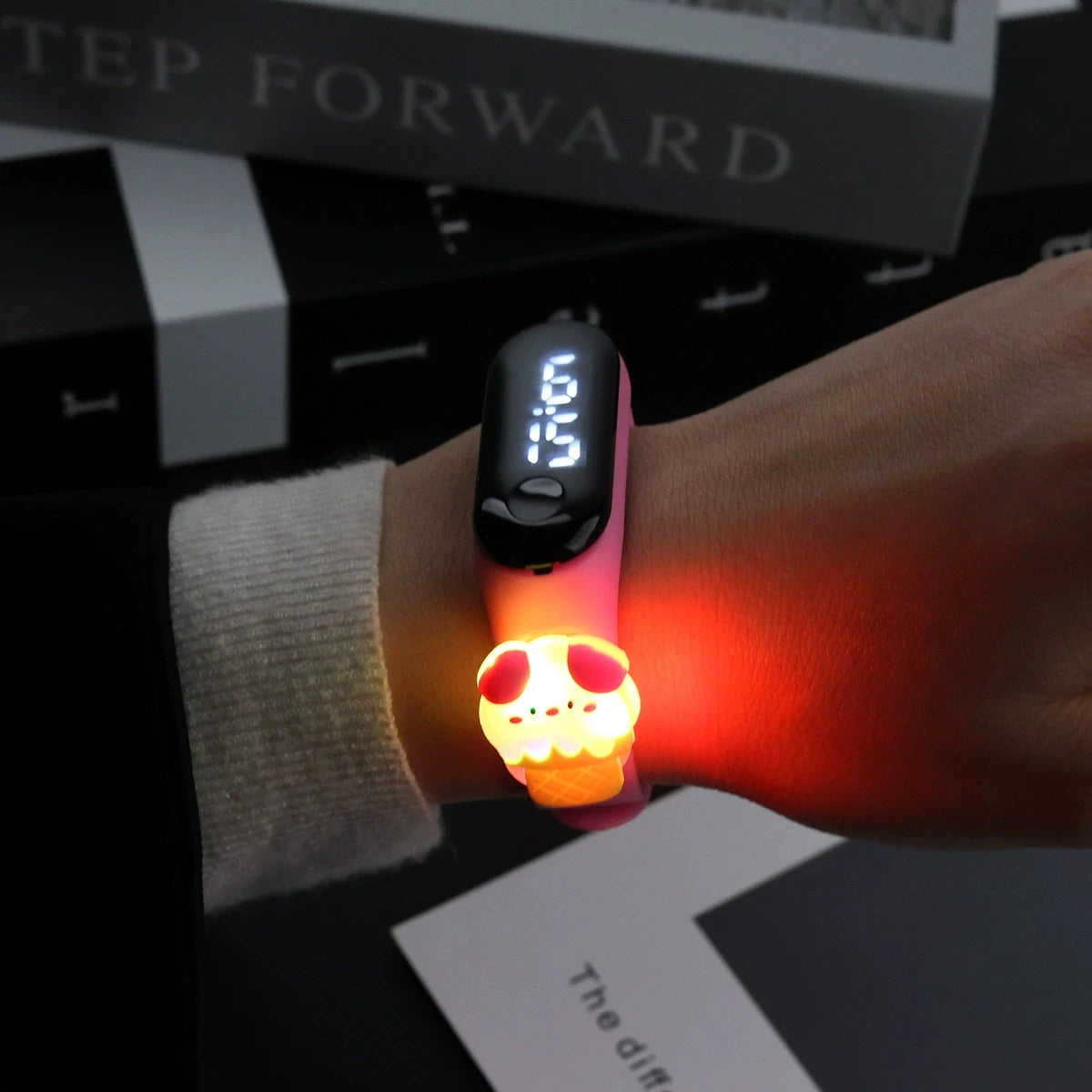 New Light Animal Children Watches For Girls Electronic Bracelet Sports Touch LED panda Doll Kids Watch Women Waterproof Clock