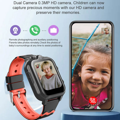 2025 New Smart Watches 4G Kids GPS AGPS LBS SOS Music Playback Dual Camera Smartwatch Waterproof 900mAh Boy Girl Children Gift