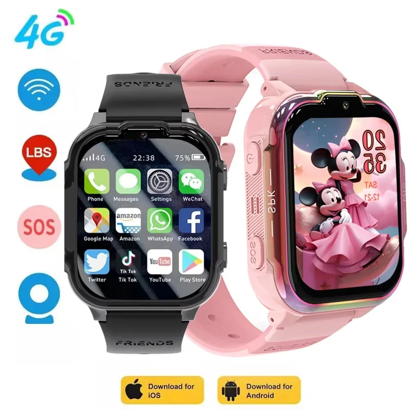 SIM Smart Watch Kids GPS WIFI Video Call SOS Waterproof Child For Xiaomi Smartwatch Camera Monitor Tracker Location Phone Watch
