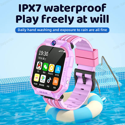 For Android IOS Kids 5G Smart Watch SOS GPS Location Sim Card Call Camera Child Smartwatch 1.83” WIFI Waterproof Watches Gifts