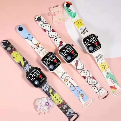 Montre Enfant Hello Kitty Numérique – Montre Digitale pour Filles avec Bracelet Coloré
