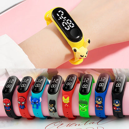 Montre LED Figurine Enfant Étanche – Bracelet Sport Tactile